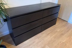 Ikea Malm 6 Drawer Black in Stuttgart, GE