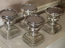 Pottery Barn Mercury Glass 7”  Pillar Candle holders in Batavia, Illinois