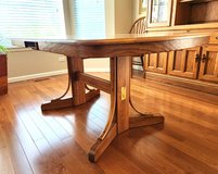 Oak Dining Table with 6 Chairs and Pads in Aurora, Illinois