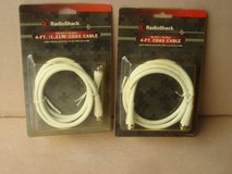 NEW 4 FT. RADIO SHACK COAX CABLES in Bolingbrook, Illinois