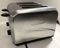Hamilton Beach stainless 4 Slice Toaster - Xtra wide bagel slots *EUC in Naperville, Illinois