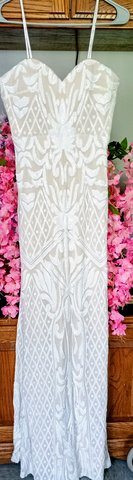 White sequin dress in Fort Polk, Louisiana