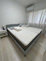2 Complete IKEA Single Bed Sets (SLATTUM Frames + HÖVÅG Mattresses + Pads) + 2 FREE Bedside Tables! in Okinawa, Japan