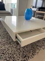 Gently Used IKEA TOFTERYD Square Coffee Table – High-Gloss White in Okinawa, Japan