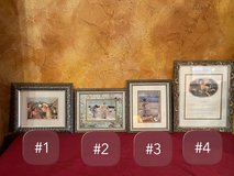 SET of 4 MATTED FRAMED ART PRINTS - $25.00 in Vacaville, California