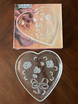1980s vintage Mikasa clear crystal serving platter in Bolingbrook, Illinois