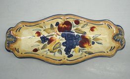 Certified International Tuscan Fruit Pamela Gladding Bread Fish Platter 20" long in Warner Robins, Georgia