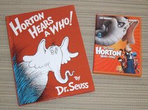 Vintage 1991 Dr Seuss Horton Hears A Who Hard Cover Book and DVD Set in Bolingbrook, Illinois
