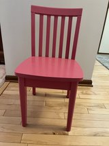 Children’s pink wood chairs in Plainfield, Illinois