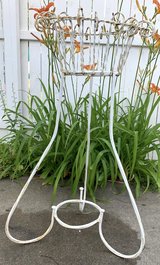 White Metal Plant Stand - 15.5" x 15.5" x 36"H in Naperville, Illinois