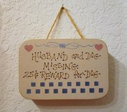 A Funny Dog Decoration, 5” x 3 & 1/2” Wood in Houston, Texas
