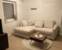 Beige Corduroy Sofa – Excellent Condition in Ramstein, Germany