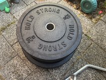 Hex bar and 2-45 lbs weight in Ramstein, Germany