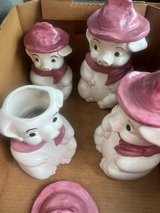 lot of (4) vintage ceramic pigs canisters in Macon, Georgia