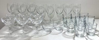 $15 Like New 30pc Set of Glasses - Stock the Bar - Wine - low ball - whiskey cocktail - juice in Westmont, Illinois