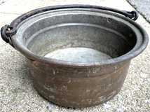 Antique 1800s Copper & Iron Decorative 12" Pot / Cauldron / Planter in Naperville, Illinois
