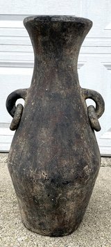 Vintage ~2ft Terracotta Clay Vase / Urn / Planter w/ Handles - Rustic Boho finish in Chicago, Illinois