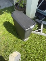 simple human trash can in Okinawa, Japan