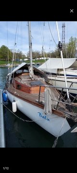 Sailingboat wooden Vineta in Ramstein, Germany