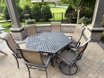 Aluminum patio table and chairs in Batavia, Illinois