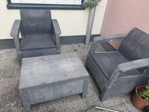 3-piece outdoor rattan patio furniture set — 2 armchairs and coffee table” in Ramstein, Germany