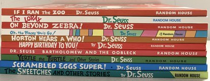 Like New! $10 for Set of 10  Dr Seuss Hard Cover Books - If I Ran the Zoo + 9 other titles in Joliet, Illinois