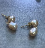 Double BaroqueFresh Water Pearl Drop Earrings in Plano, Texas