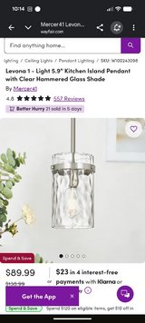 Stunning Hanging light pendant fixture in Chicago, Illinois