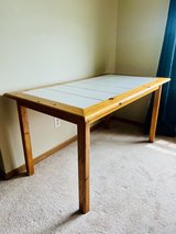 Wood and tile table. in Naperville, Illinois