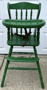 Vintage 1950s wood Jenny Lind style High Chair - could be Yard Art / Plant Stand in Bolingbrook, Illinois