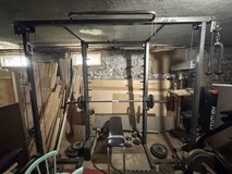 Weight lifting system with 300lbs of weights. in Brockton, Massachusetts