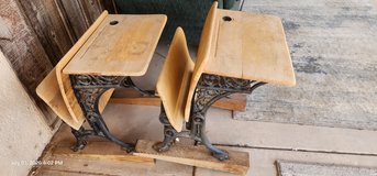 Pair of very vintage school desks in Alamogordo, New Mexico
