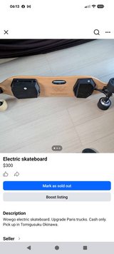 Electric skateboard in Okinawa, Japan