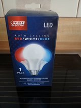 Red White & Blue light bulb in Alamogordo, New Mexico