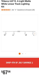 NIB White Track Light Fixtures in Perry, Georgia