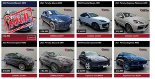 porsche line up in Wiesbaden, GE