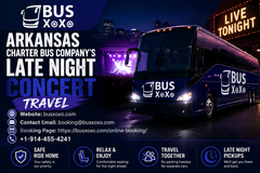 Late Night Concert Travel with Arkansas Charter Bus Company in Keesler AFB, Mississippi