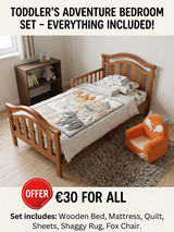 Complete Woodland Toddler Bedroom Set – Bed, Mattress, Bedding, Rug & Chair! in Stuttgart, GE