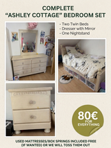 Complete Ashley Cottage Bedroom Set – 2 Twin Beds, Dresser w/ Mirror, & Nightstand! in Stuttgart, GE