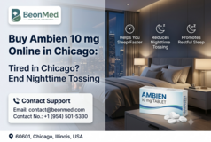 Tired in Chicago? Buy Ambien 10 mg Online to End Nighttime Tossing in Chicago, Illinois
