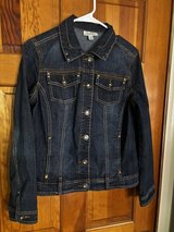 Dress Barn Denim Jacket with Crystal Buttons - Medium in Plainfield, Illinois