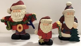 SALE PENDING - 3 Vintage 1997 Santa Claus Figurines - Crazy Mountain Holiday Santas in Naperville, Illinois