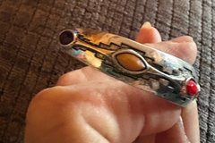 Silver cuff with stones in Alamogordo, New Mexico