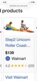 Step 2 unicorn roller coaster in Batavia, Illinois