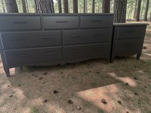 Large Thomasville Dresser & Nightstand 2pc Bedroom Set Solid Wood Black Satin New in Houston, Texas