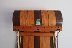 Vintage Wood 6' Padded Sled Toboggan Sears and Roebuck in Glendale Heights, Illinois