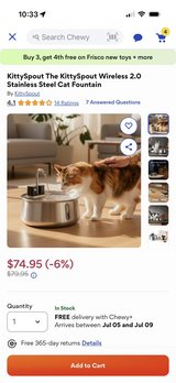 Stainless steel pet water fountains plus filters in Alamogordo, New Mexico