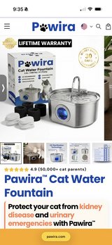 Stainless steel pet water fountain plus filters in Alamogordo, New Mexico