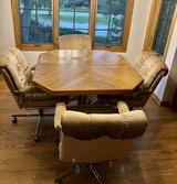 Dinette set with 4 Rolling/Swivel Chairs in Naperville, Illinois