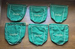 CROWN ROYAL WHISKEY 750ML Green APPLE Drawstring Bags Qty "6" in Brookfield, Wisconsin